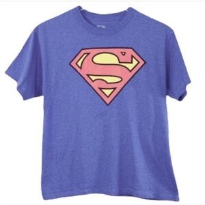 DC COMICS SUPERMAN logo short sleeve T-shirt XL 14-16